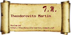 Theodorovits Martin névjegykártya